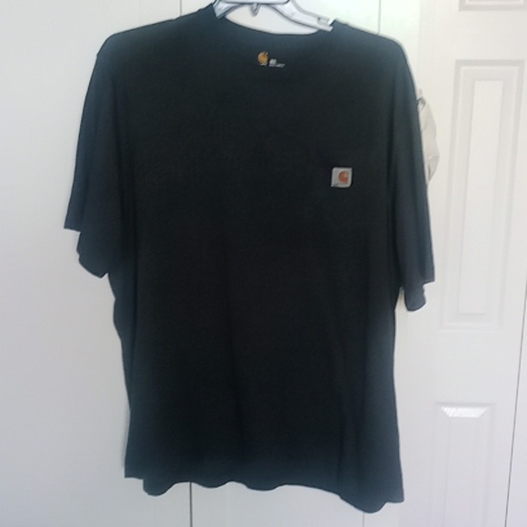 EUC CARHARTT Original Fit Gray Tee Shirt 2XL w/front pocket - Picture 4 of 4
